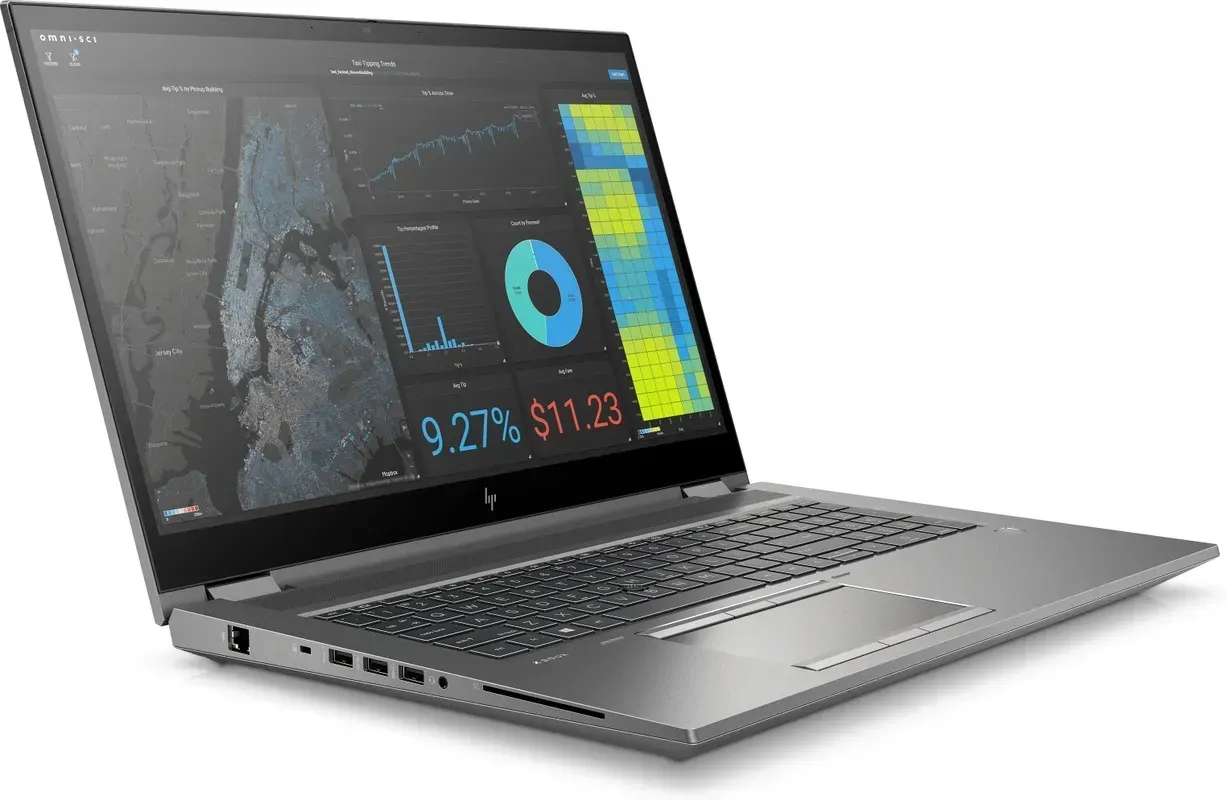 17,3 inch scherm en 64 GB geheugen.